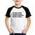 Camiseta Raglan Infantil Se quer cuidar da minha vida comece pagando minhas contas - Foca na Moda Branco, Preto