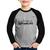 Camiseta Raglan Infantil Sistemas de Informação Manga Longa - Foca na Moda Cinza, Preto