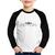 Camiseta Raglan Infantil Teclado Batimentos Cardíacos Manga Longa - Foca na Moda Branco, Preto