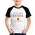 Camiseta Raglan Infantil Traz uma batata, frita por favor - Foca na Moda Branco, Preto