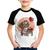 Camiseta Raglan Infantil Ursinhos Fofos - Foca na Moda Branco, Preto