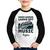 Camiseta Raglan Infantil When words leave off music begins Manga Longa - Foca na Moda Branco, Preto