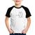 Camiseta Raglan Infantil Your position in my heart - Foca na Moda Branco, Preto
