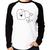 Camiseta Raglan Its A Tea Shirt Manga Longa - Foca na Moda Branco, Preto