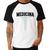 Camiseta Raglan Medicina - Foca na Moda Branco, Preto