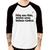 Camiseta Raglan Não sou feio, tenho uma beleza rústica Manga 3/4 - Foca na Moda Branco, Preto