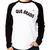 Camiseta Raglan Quebrado Manga Longa - Foca na Moda Branco, Preto