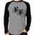 Camiseta Raglan Race Bike Manga Longa - Foca na Moda Cinza, Preto