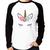 Camiseta Raglan Unicórnio Cílios Manga Longa - Foca na Moda Branco, Preto