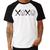 Camiseta Raglan Xoxo Baseball - Foca na Moda Branco, Preto