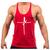 Camiseta Regata Cavada Masculina Machão Treino Academia Fitness Fé Vermelho