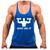 Camiseta Regata Cavada Masculina Nadador Academia Treino Musculação Personalizada Azul