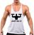 Camiseta Regata Cavada Masculina Nadador Academia Treino Musculação Personalizada Branco