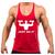 Camiseta Regata Cavada Masculina Nadador Academia Treino Musculação Personalizada Vermelho