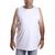 Camiseta Regata Lisa Plus Size Masculina Básica Algodão Premium Branco