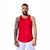 Camiseta Regata Masculina Cavada Oversized Longline Vermelha Vermelho