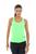 Camiseta Regata Nadador Dry Fit Feminina 100% Poliamida Verde, Neon
