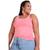 Camiseta Regata Plus Size Feminina 1000077565 Malwee Wee Rosa