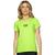 Camiseta Run More Deco V Feminina Verde neon, Preto