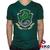 Camiseta Sonserina 100% Algodão Harry Potter Hogwarts Slytherin Geeko Shirts 01 Grafite gola v