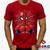 Camiseta Spiderman Homem-Aranha 100% Algodão Homem Aranha Spider Man  Geeko Vermelho gola careca