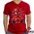 Camiseta Spiderman Homem-Aranha 100% Algodão Homem Aranha Spider Man  Geeko Vermelho gola v