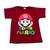 Camiseta Super Mario Bross Blusa Infantil Jogo Game Maj808 Vermelho