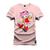 Camiseta T-Shirt 100% Algodão Estampada Durável Mulher Sonic Rosa