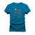Camiseta T-Shirt Algodão Mácia Confortável Estampada Boiadeiro Do Oeste Azul