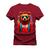 Camiseta T-Shirt Algodão Premium 30.1 Beatfir Ursinho Touca Bordô