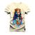 Camiseta T-Shirt Algodão Premium Estampada Jesus Cristo Aquarela Perola