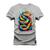 Camiseta T-Shirt Algodão Premium Estampada Serpente Colorida Cinza