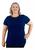 Camiseta T-shirt Blusa Plus Size Feminina Básica Azul marinho