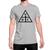 Camiseta T-Shirt Damassaclan Rap Logo Triângulo Algodão Cinza