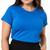 Camiseta T-Shirt Feminina 100% Algodão Azul caneta