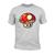 Camiseta T-Shirt Malha 30.1 Estampada Cogumelo Cinza