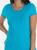 Camiseta T-shirt  Malha Fria (PV) Baby Look Feminina Lisa Azul