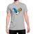 Camiseta T-Shirt SK8 The Infinity Skate Coração Algodão Cinza