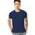 Camiseta T-shirt Slim Malha Alto Padrão Fio 30.1 Lisa Basica para Trabalho Dia A Dia Passeio Azul marinho