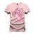 Camiseta T-Shirt Unissex Eestampada Algodão Angel Rosa