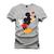 Camiseta T-Shirt Unissex Eestampada Algodão Mickey Beijinho Cinza