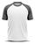 Camiseta Térmica Esportiva Colegial Manga Curta Rash Guard Masculina Feminina Academia Treino Branco Cinza