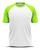 Camiseta Térmica Esportiva Colegial Manga Curta Rash Guard Masculina Feminina Academia Treino Branco Verde
