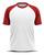 Camiseta Térmica Esportiva Colegial Manga Curta Rash Guard Masculina Feminina Academia Treino Branco Vermelho