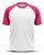 Camiseta Térmica Esportiva Colegial Manga Curta Rash Guard Masculina Feminina Academia Treino Branco Pink