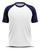 Camiseta Térmica Esportiva Colegial Manga Curta Rash Guard Masculina Feminina Academia Treino Branco Marinho