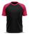 Camiseta Térmica Esportiva Colegial Manga Curta Rash Guard Masculina Feminina Academia Treino Preto Pink