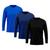 Camiseta Térmica UV Manga Comprida Proteção Solar Malha Fria Segunda Pele Azul royal