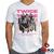 Camiseta Twice 100% Algodão K-pop Once Banda Colorida Geeko Branco mescla gola v