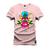 Camiseta Unissex Algodão 100% Algodão Boca Derretendo Rosa